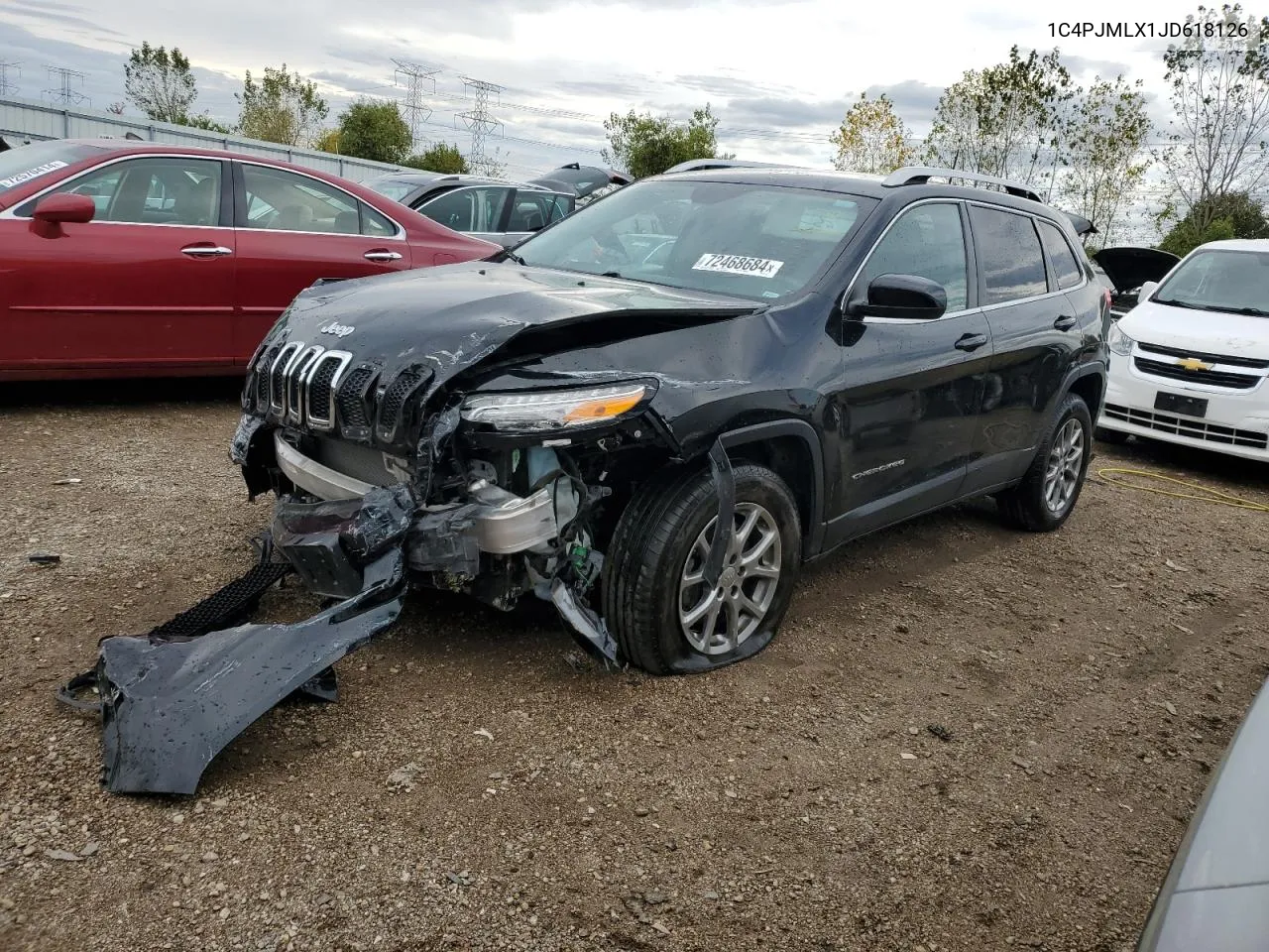 2018 Jeep Cherokee Latitude Plus VIN: 1C4PJMLX1JD618126 Lot: 72468684