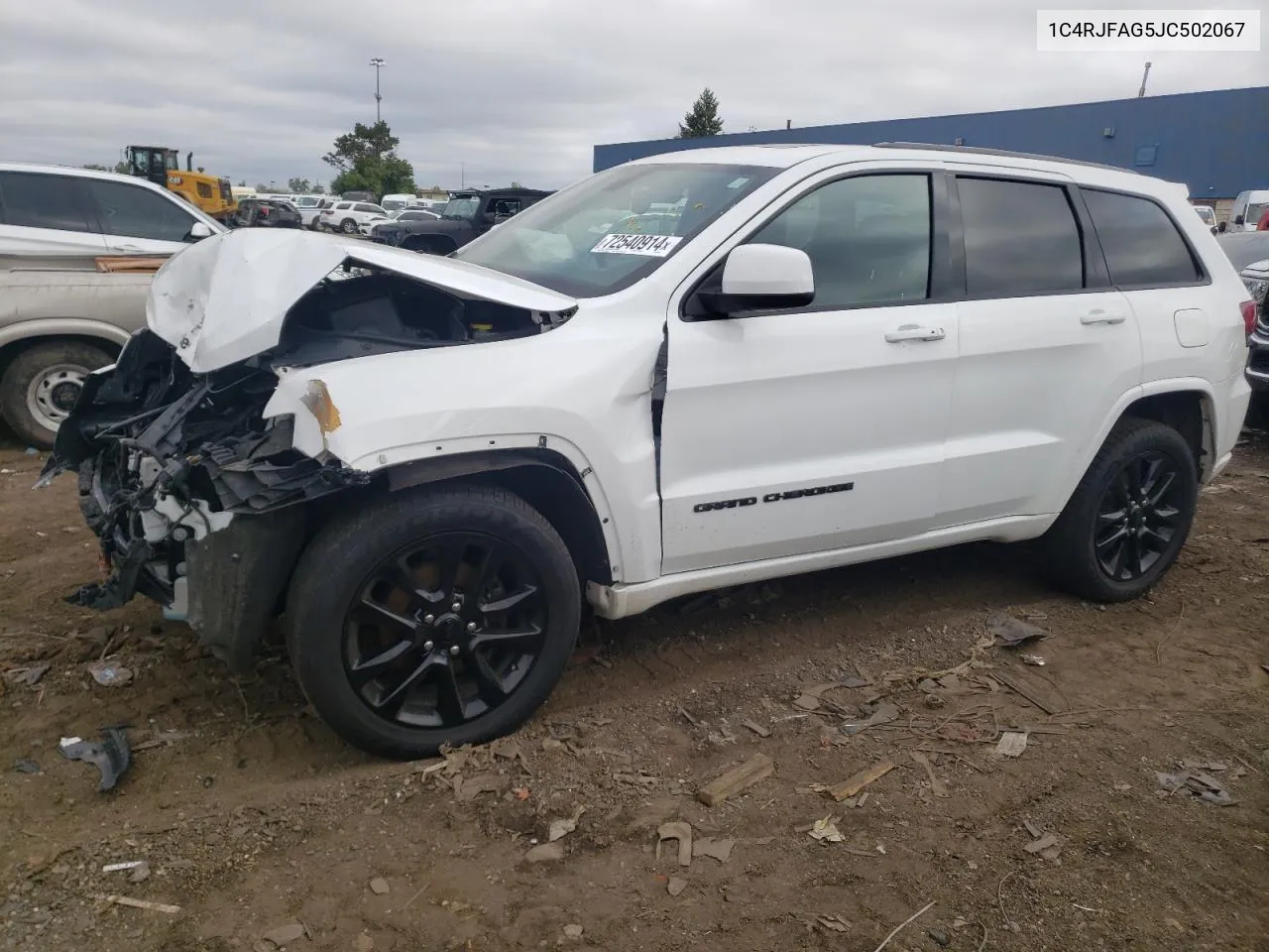 2018 Jeep Grand Cherokee Laredo VIN: 1C4RJFAG5JC502067 Lot: 72540914