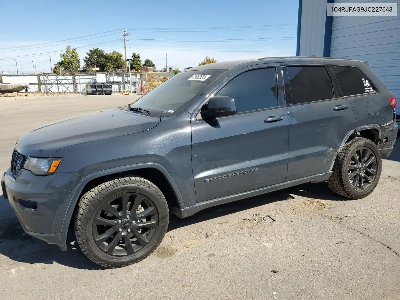 2018 Jeep Grand Cherokee Laredo VIN: 1C4RJFAG9JC227643 Lot: 72562654