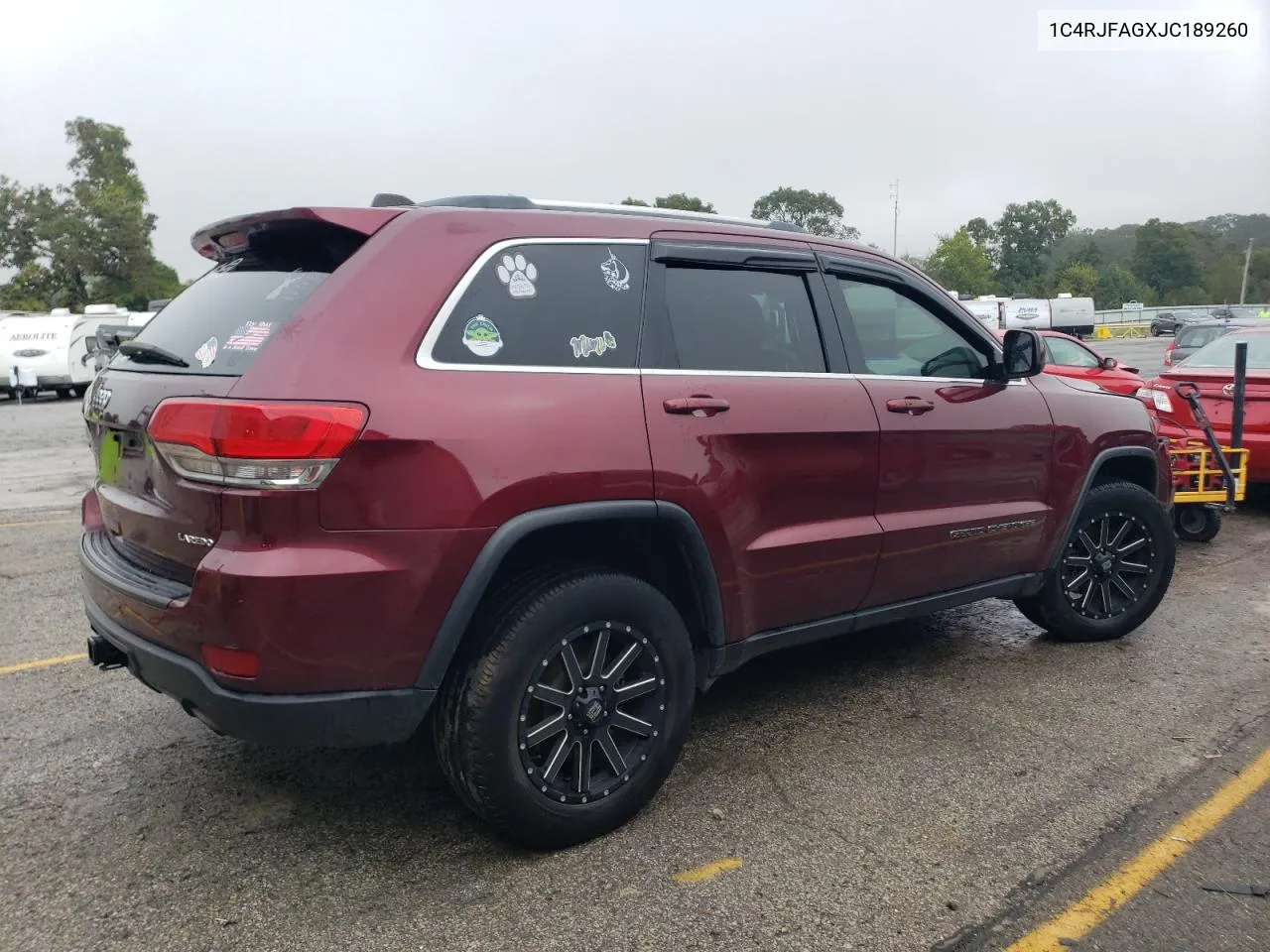 2018 Jeep Grand Cherokee Laredo VIN: 1C4RJFAGXJC189260 Lot: 72565234