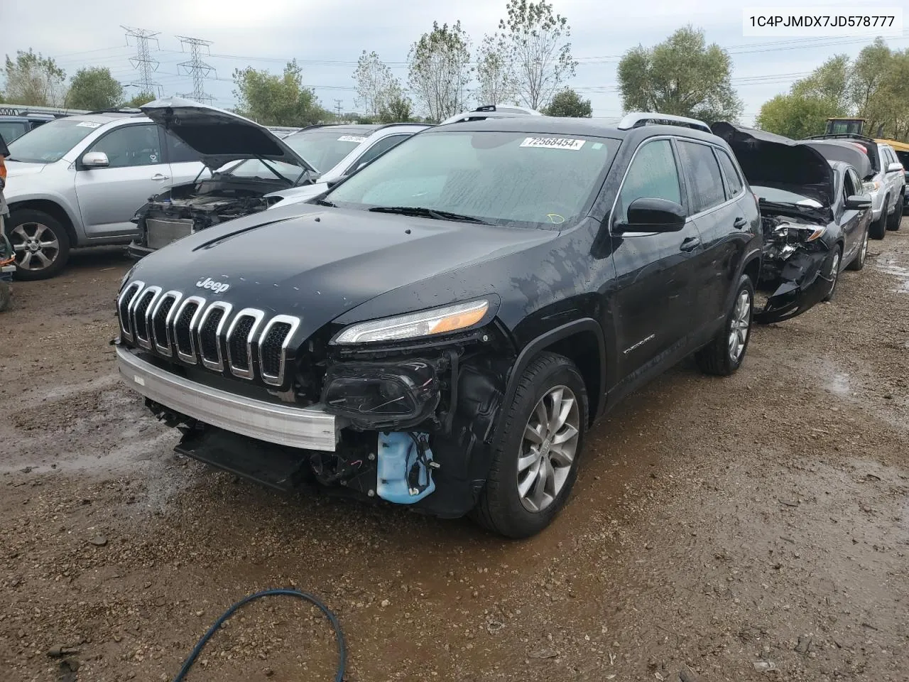 2018 Jeep Cherokee Limited VIN: 1C4PJMDX7JD578777 Lot: 72568454