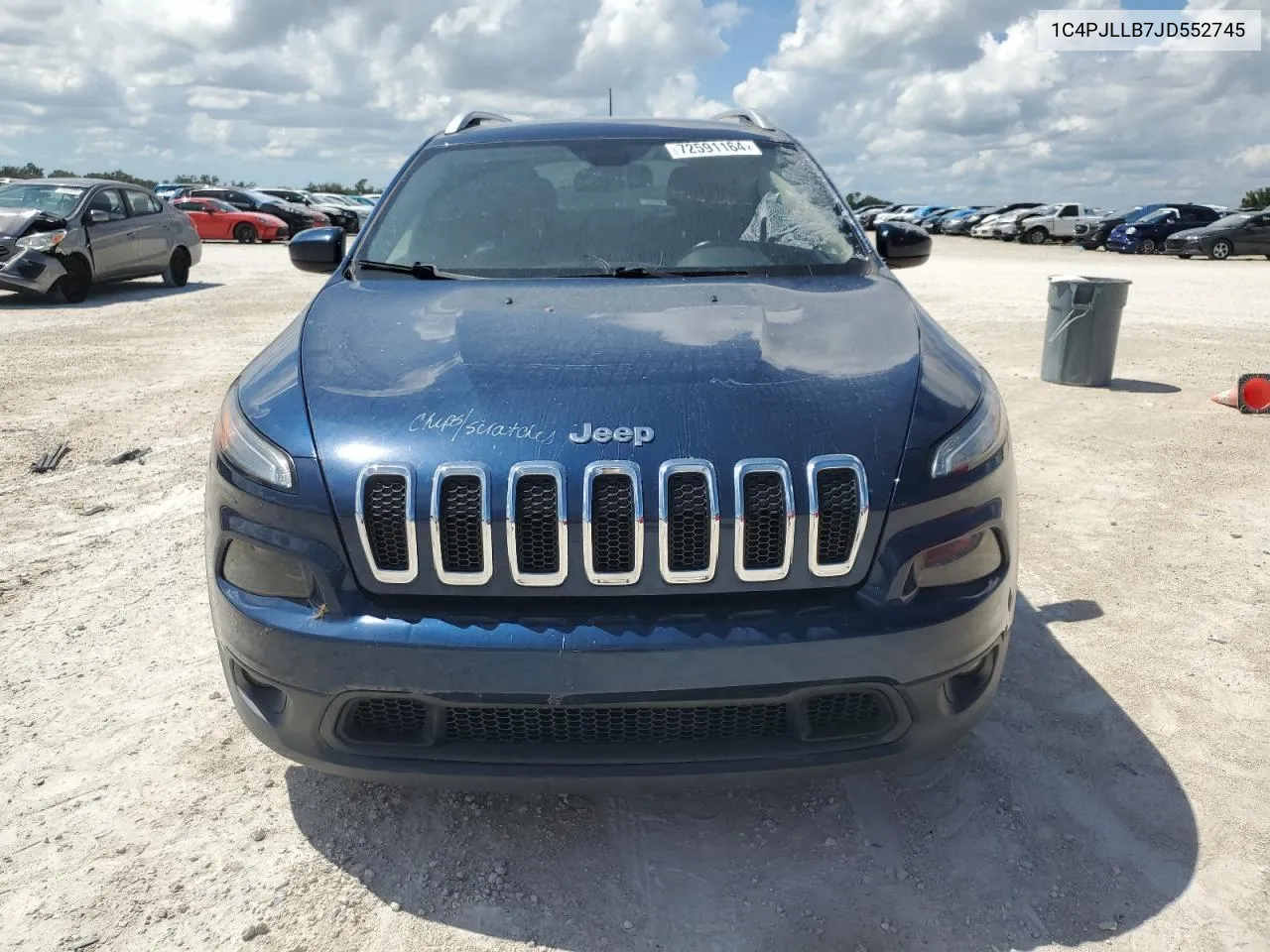 2018 Jeep Cherokee Latitude Plus VIN: 1C4PJLLB7JD552745 Lot: 72591164