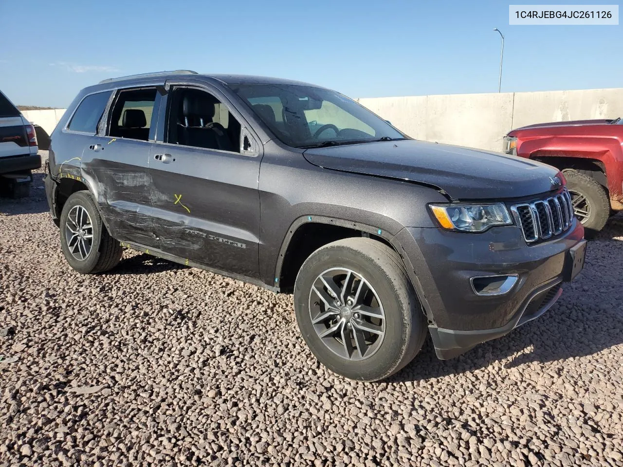 2018 Jeep Grand Cherokee Limited VIN: 1C4RJEBG4JC261126 Lot: 72600354