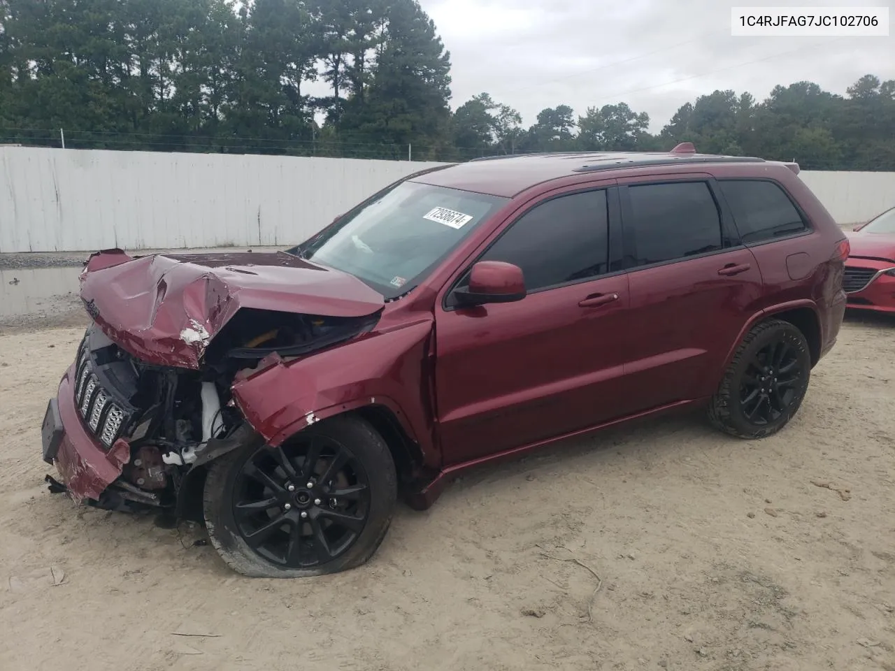 2018 Jeep Grand Cherokee Laredo VIN: 1C4RJFAG7JC102706 Lot: 72936674