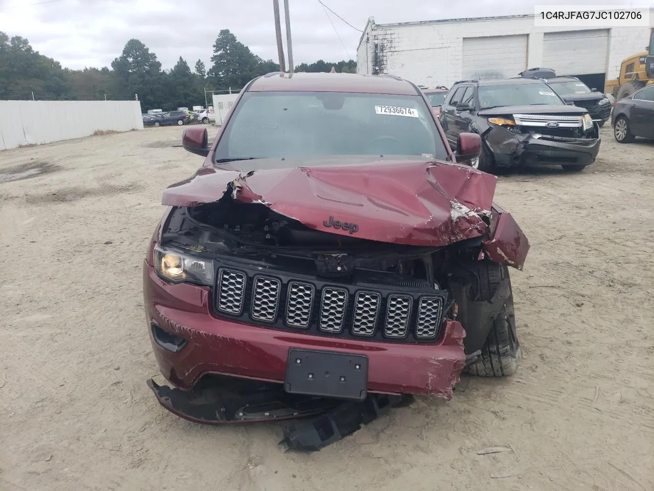 2018 Jeep Grand Cherokee Laredo VIN: 1C4RJFAG7JC102706 Lot: 72936674