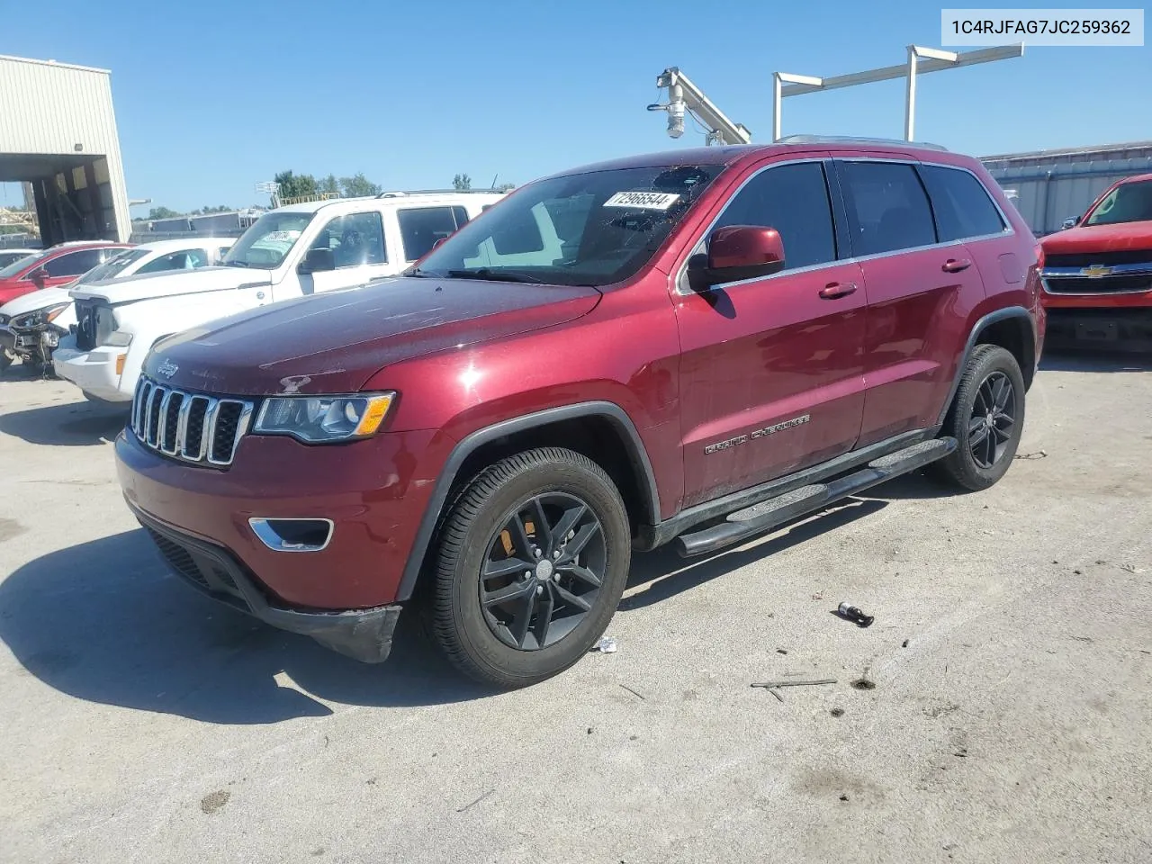 2018 Jeep Grand Cherokee Laredo VIN: 1C4RJFAG7JC259362 Lot: 72966544