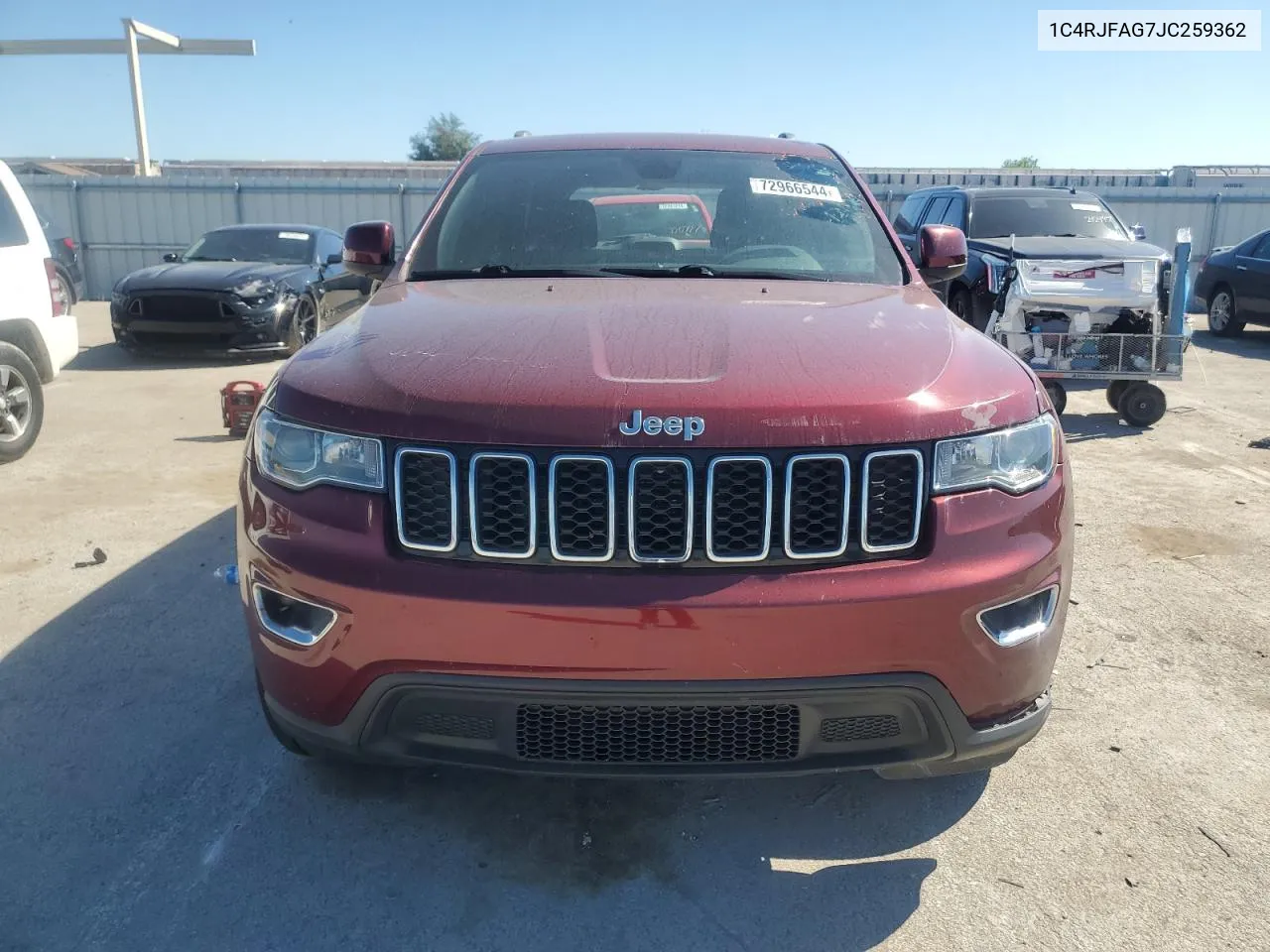 2018 Jeep Grand Cherokee Laredo VIN: 1C4RJFAG7JC259362 Lot: 72966544