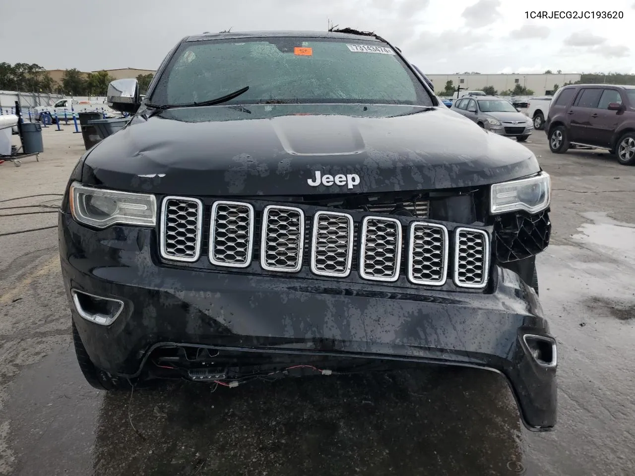 2018 Jeep Grand Cherokee Overland VIN: 1C4RJECG2JC193620 Lot: 73143474