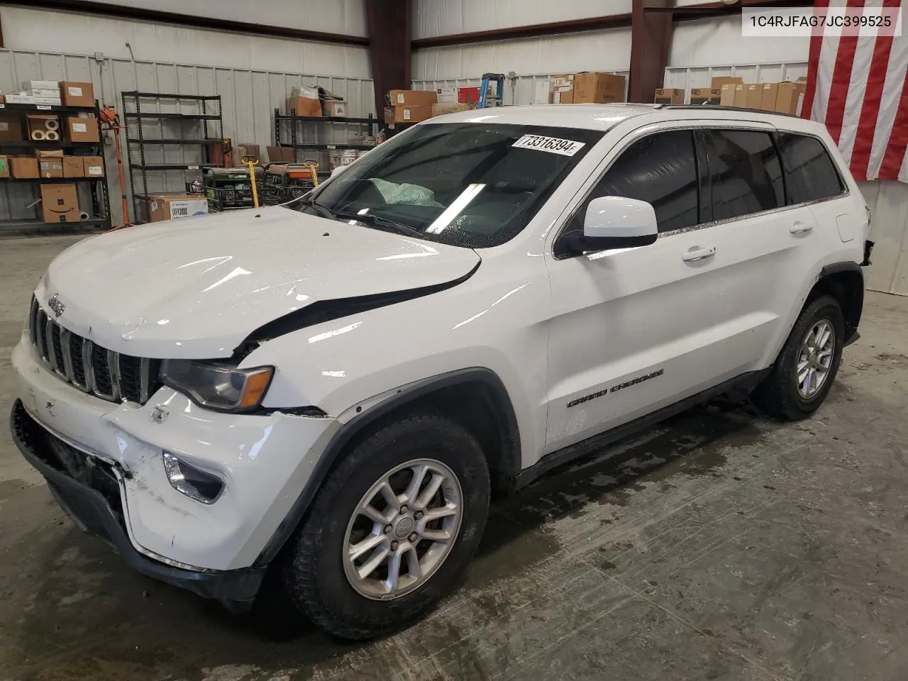 2018 Jeep Grand Cherokee Laredo VIN: 1C4RJFAG7JC399525 Lot: 73316394