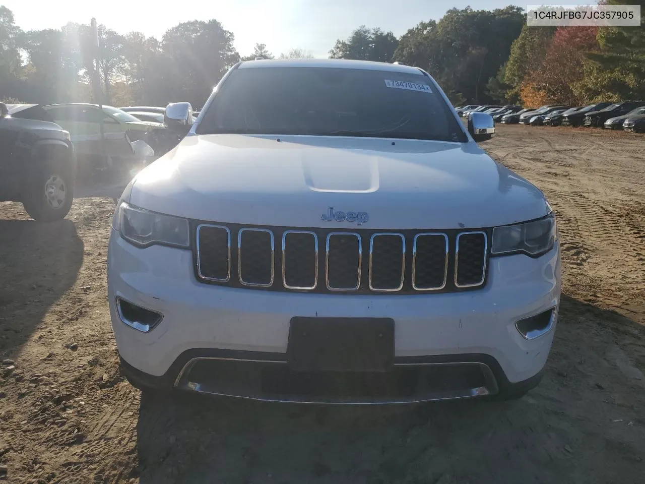 2018 Jeep Grand Cherokee Limited VIN: 1C4RJFBG7JC357905 Lot: 73470134