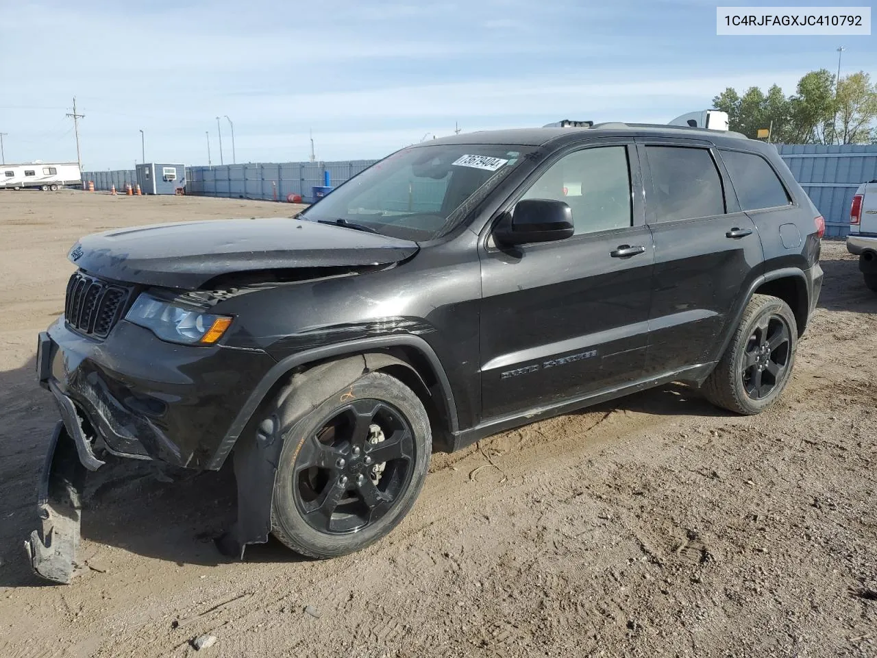 2018 Jeep Grand Cherokee Laredo VIN: 1C4RJFAGXJC410792 Lot: 73679404