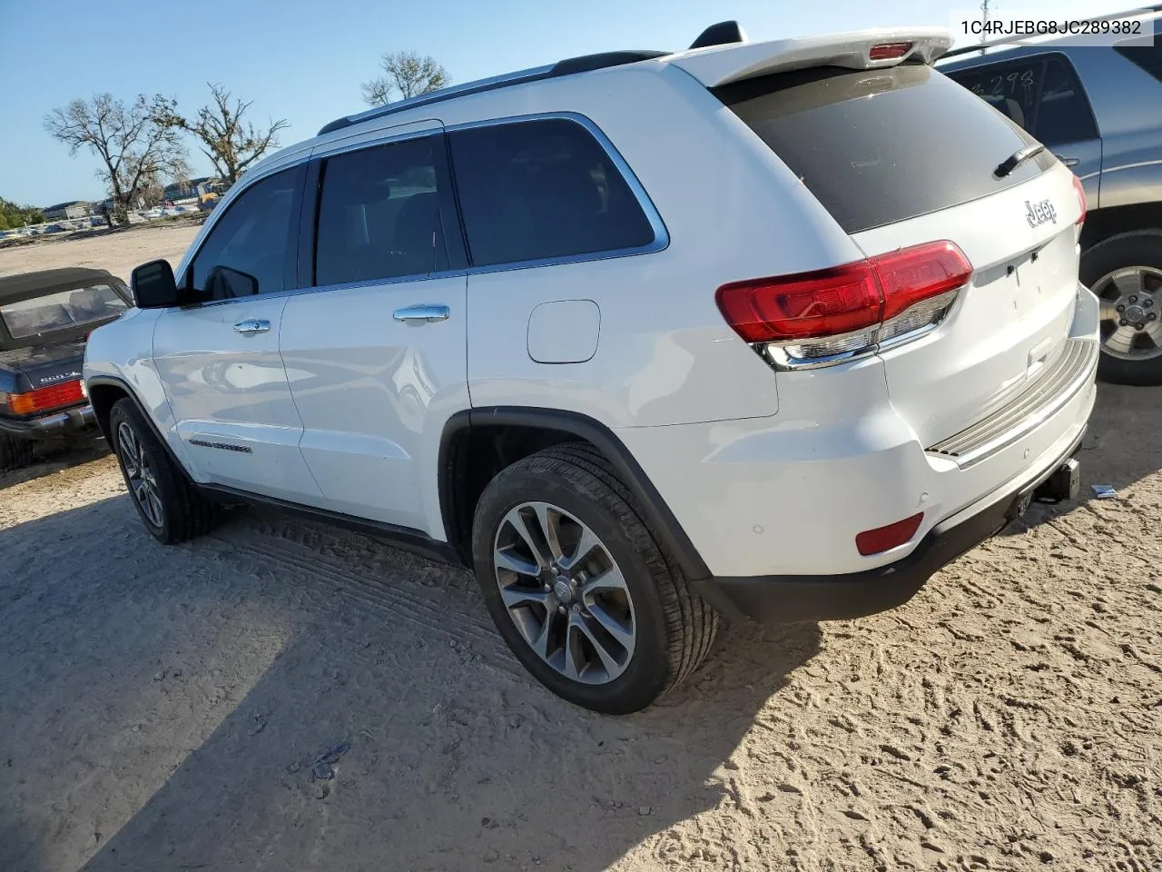 2018 Jeep Grand Cherokee Limited VIN: 1C4RJEBG8JC289382 Lot: 74517464