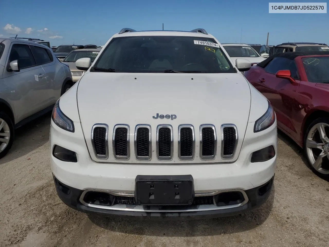 2018 Jeep Cherokee Limited VIN: 1C4PJMDB7JD522570 Lot: 74910374