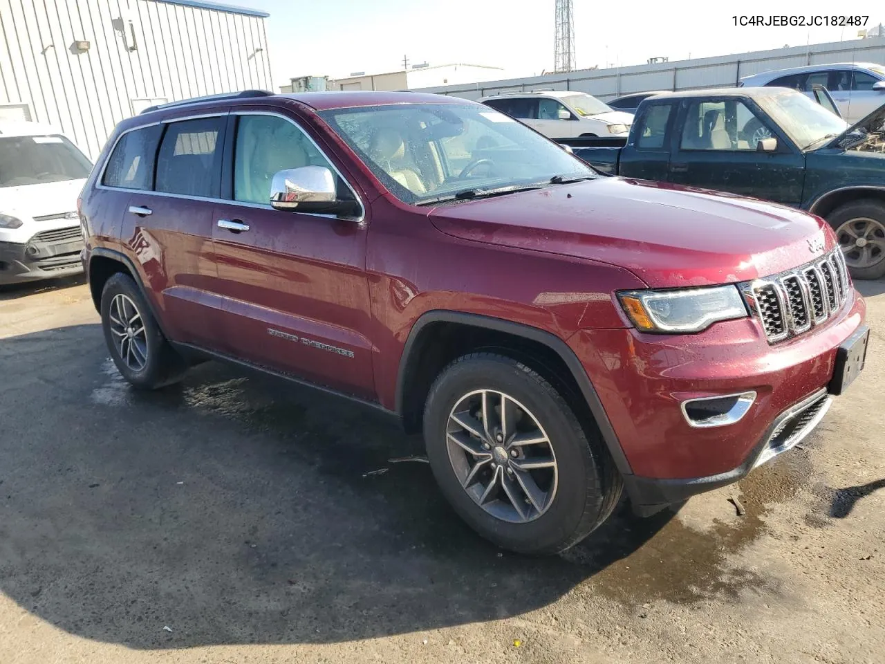 2018 Jeep Grand Cherokee Limited VIN: 1C4RJEBG2JC182487 Lot: 75056174