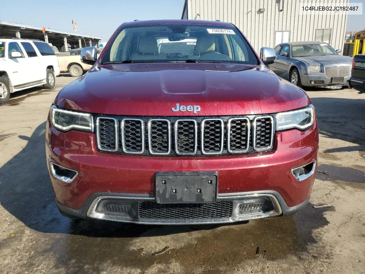 2018 Jeep Grand Cherokee Limited VIN: 1C4RJEBG2JC182487 Lot: 75056174