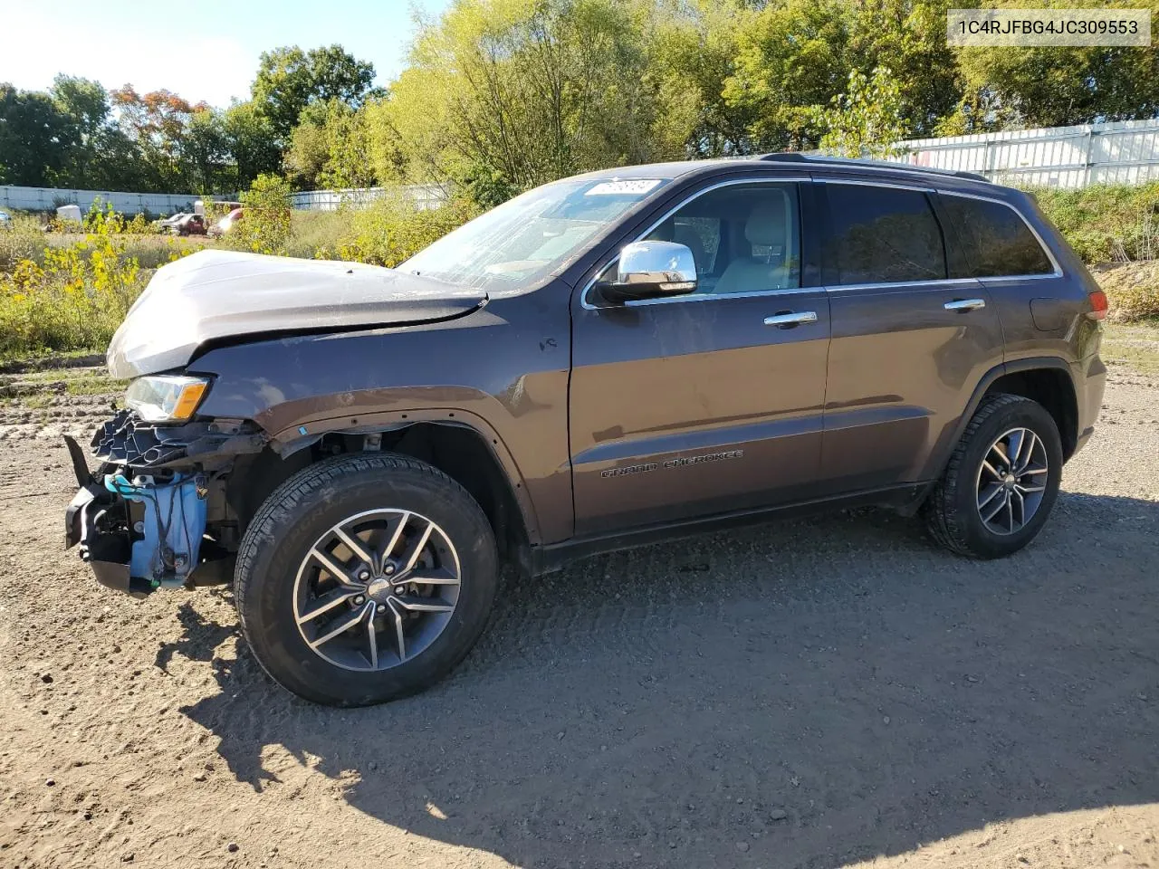 2018 Jeep Grand Cherokee Limited VIN: 1C4RJFBG4JC309553 Lot: 75198134