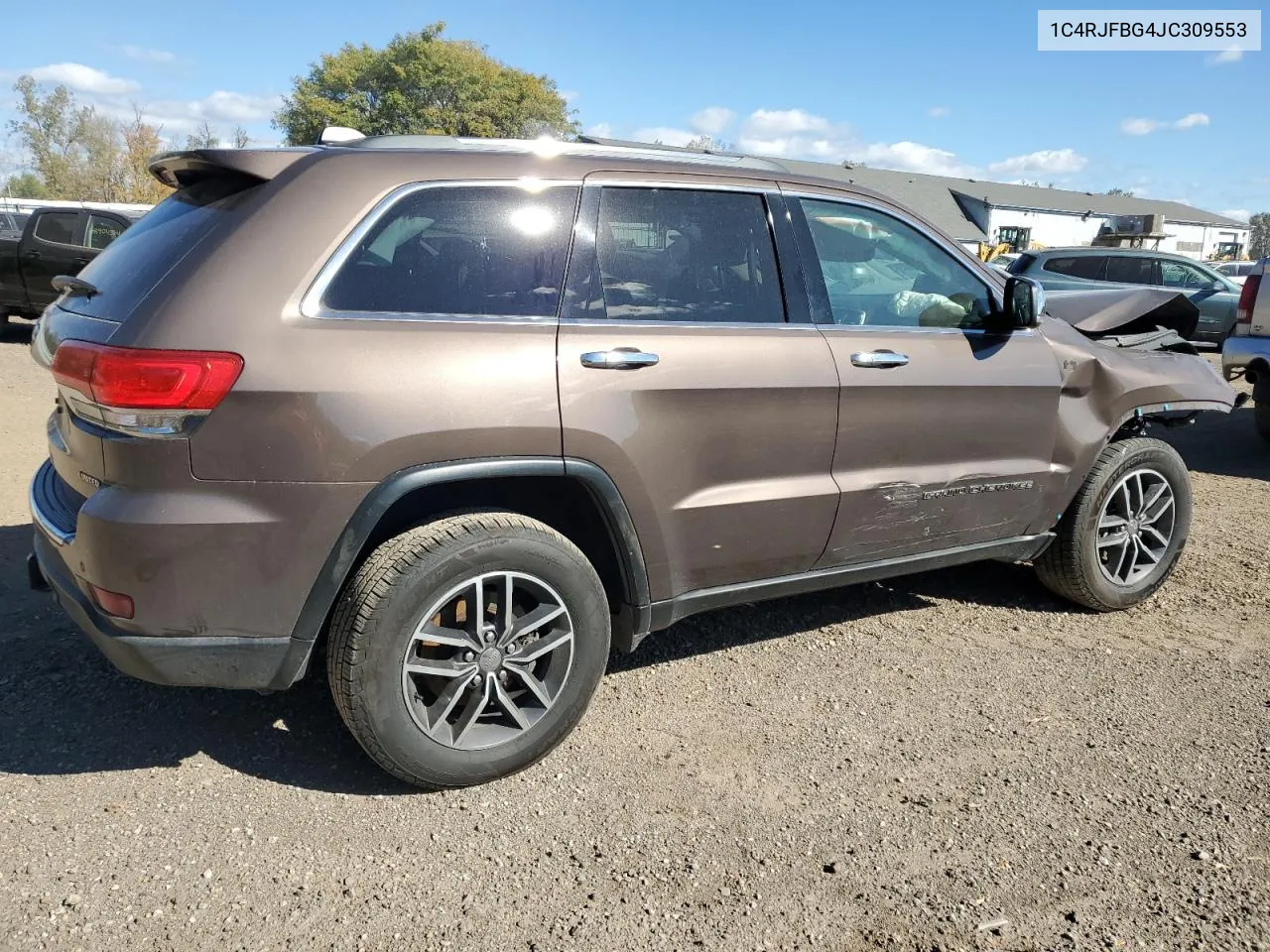 2018 Jeep Grand Cherokee Limited VIN: 1C4RJFBG4JC309553 Lot: 75198134