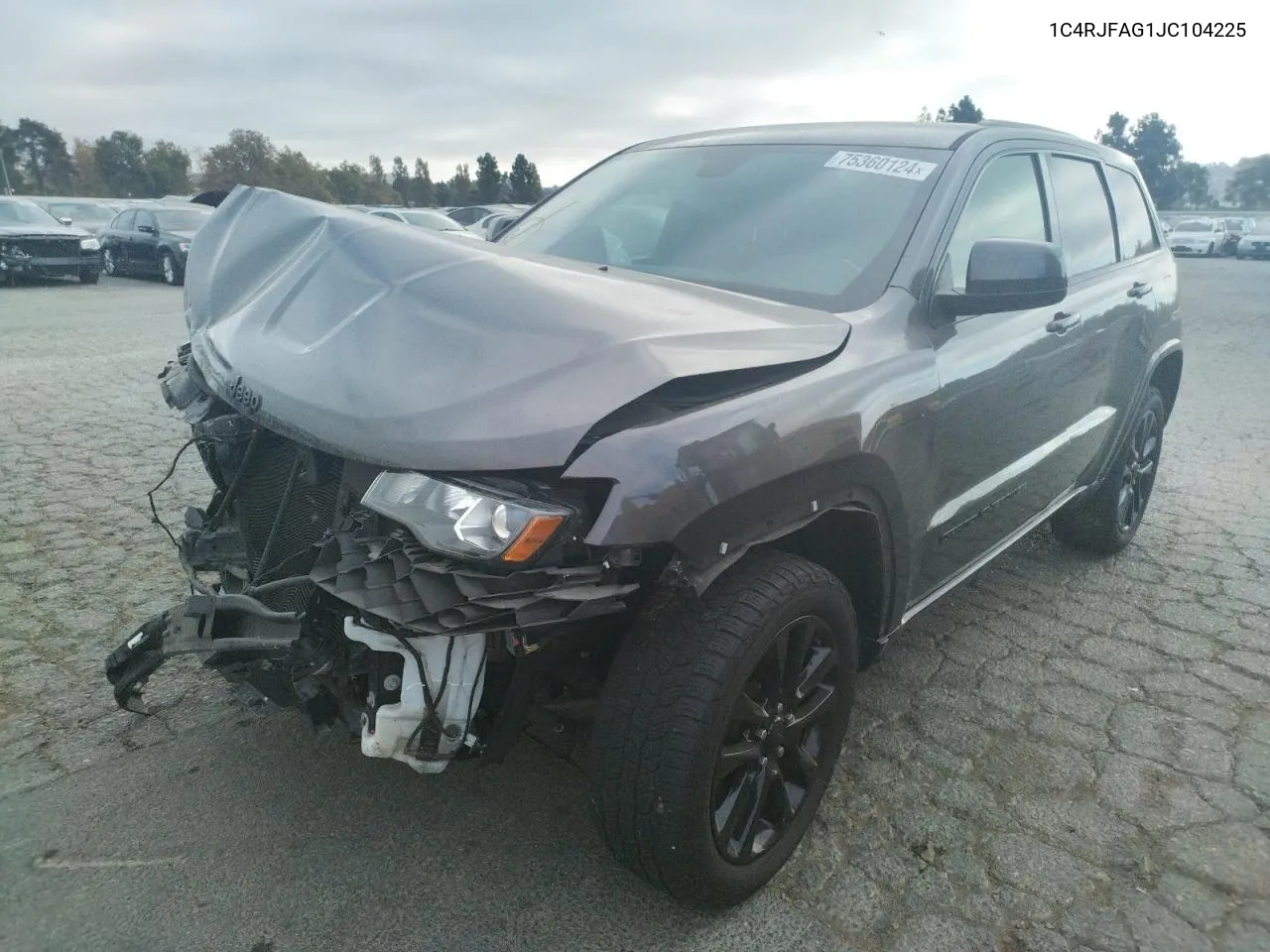 2018 Jeep Grand Cherokee Laredo VIN: 1C4RJFAG1JC104225 Lot: 75360124