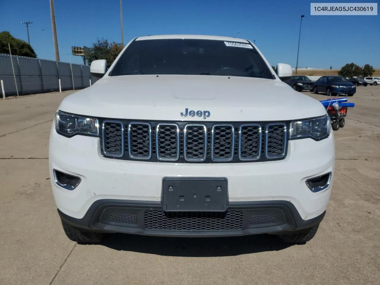 2018 Jeep Grand Cherokee Laredo VIN: 1C4RJEAG5JC430619 Lot: 75563524