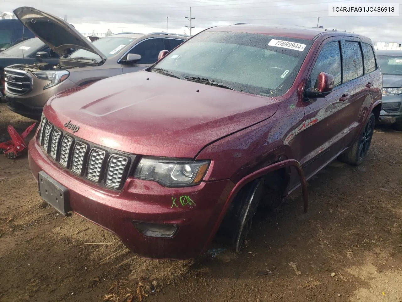 2018 Jeep Grand Cherokee Laredo VIN: 1C4RJFAG1JC486918 Lot: 75699944