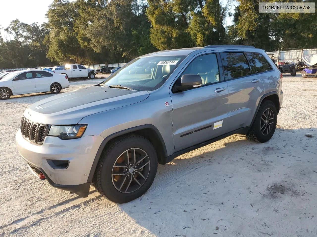 2018 Jeep Grand Cherokee Trailhawk VIN: 1C4RJFLT2JC258758 Lot: 75858114