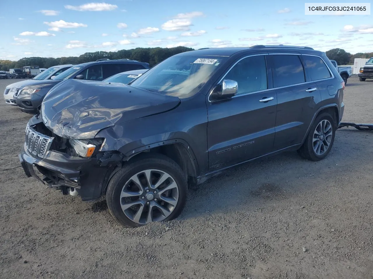 2018 Jeep Grand Cherokee Overland VIN: 1C4RJFCG3JC241065 Lot: 75867134