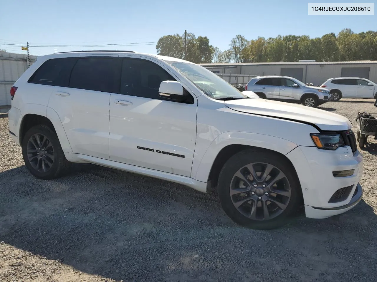 2018 Jeep Grand Cherokee Overland VIN: 1C4RJECGXJC208610 Lot: 75987554