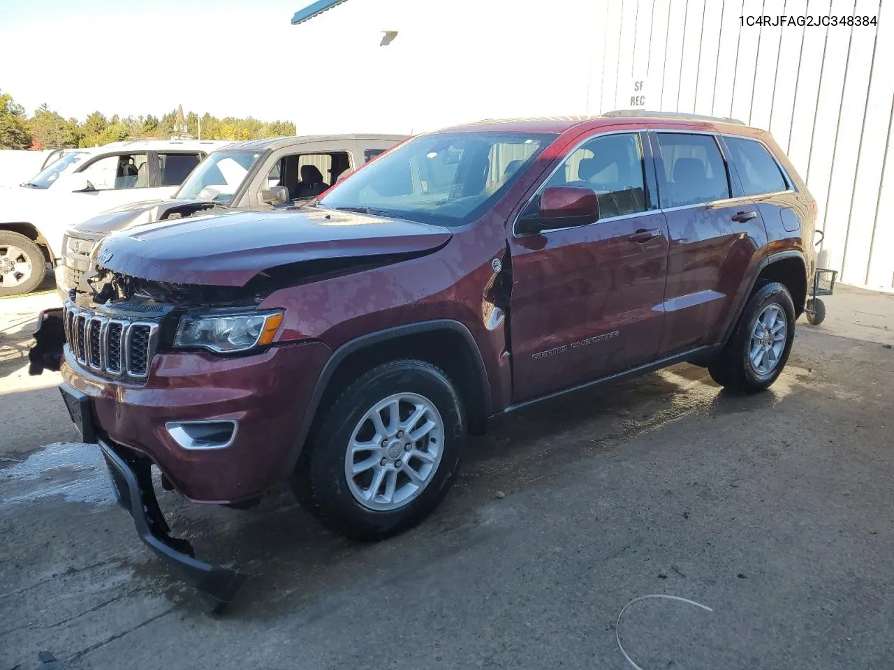 2018 Jeep Grand Cherokee Laredo VIN: 1C4RJFAG2JC348384 Lot: 76555244