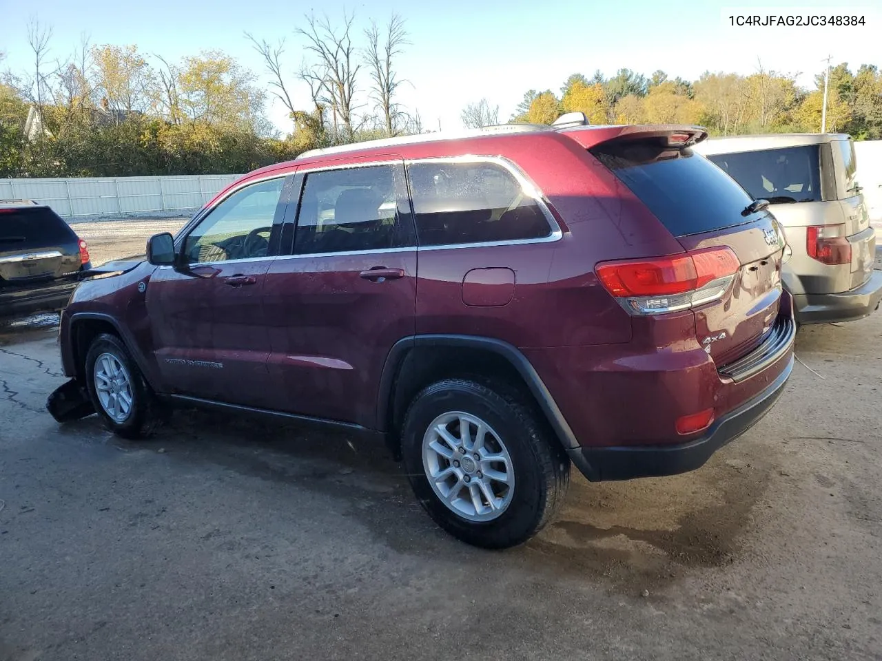 2018 Jeep Grand Cherokee Laredo VIN: 1C4RJFAG2JC348384 Lot: 76555244