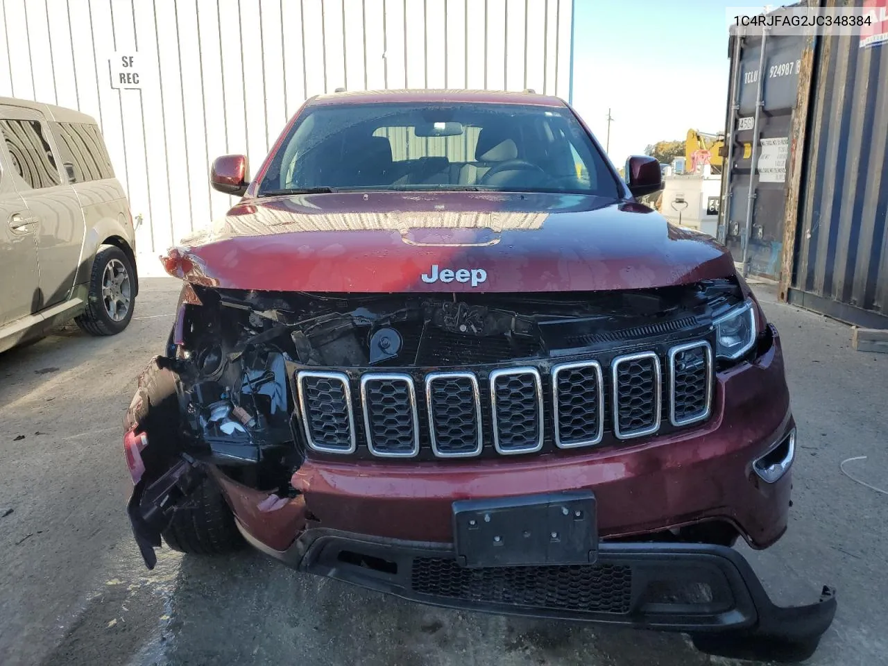 2018 Jeep Grand Cherokee Laredo VIN: 1C4RJFAG2JC348384 Lot: 76555244