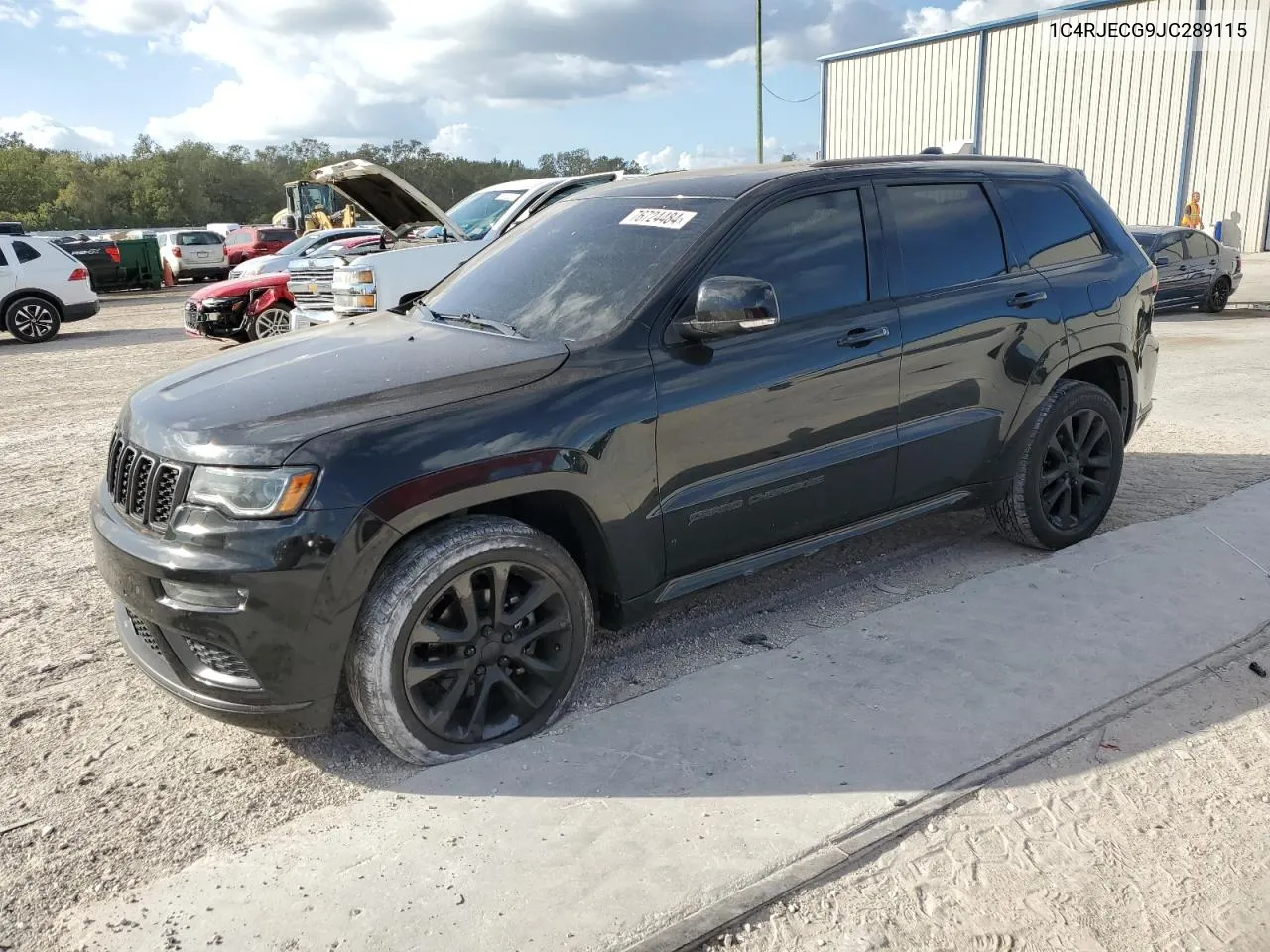 2018 Jeep Grand Cherokee Overland VIN: 1C4RJECG9JC289115 Lot: 76724484