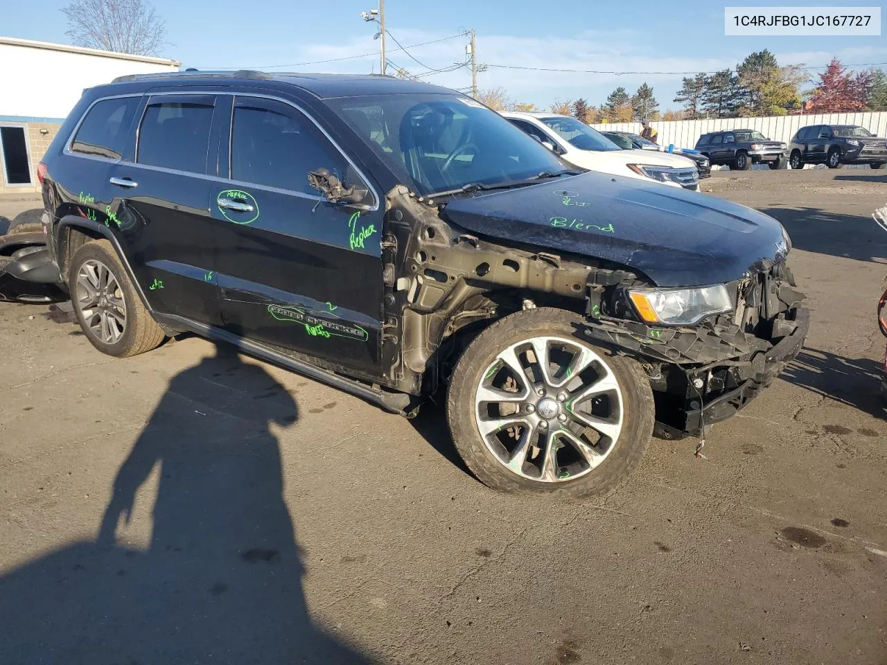 2018 Jeep Grand Cherokee Limited VIN: 1C4RJFBG1JC167727 Lot: 76813014