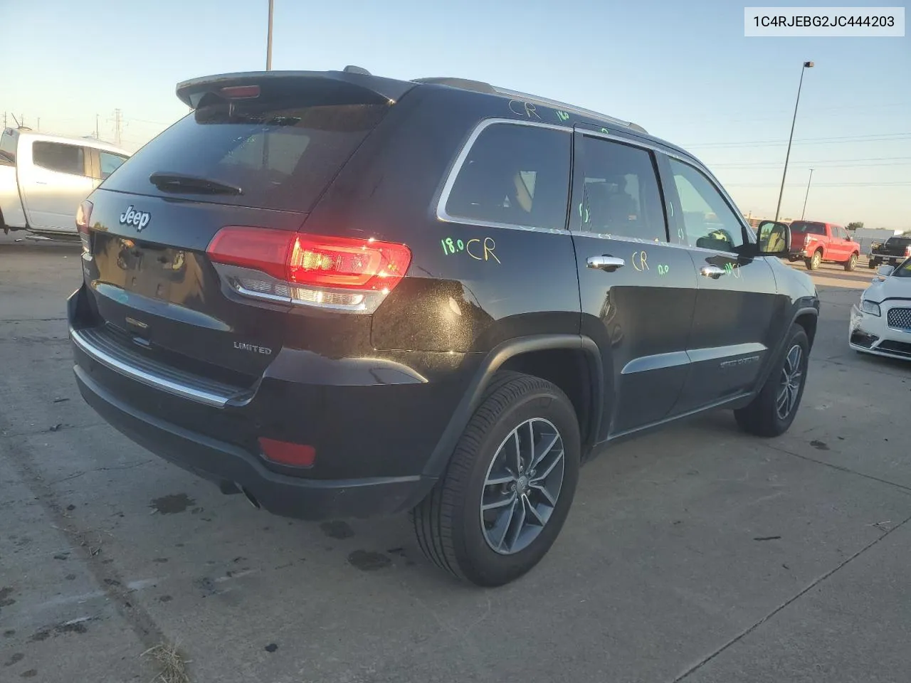 2018 Jeep Grand Cherokee Limited VIN: 1C4RJEBG2JC444203 Lot: 76907704