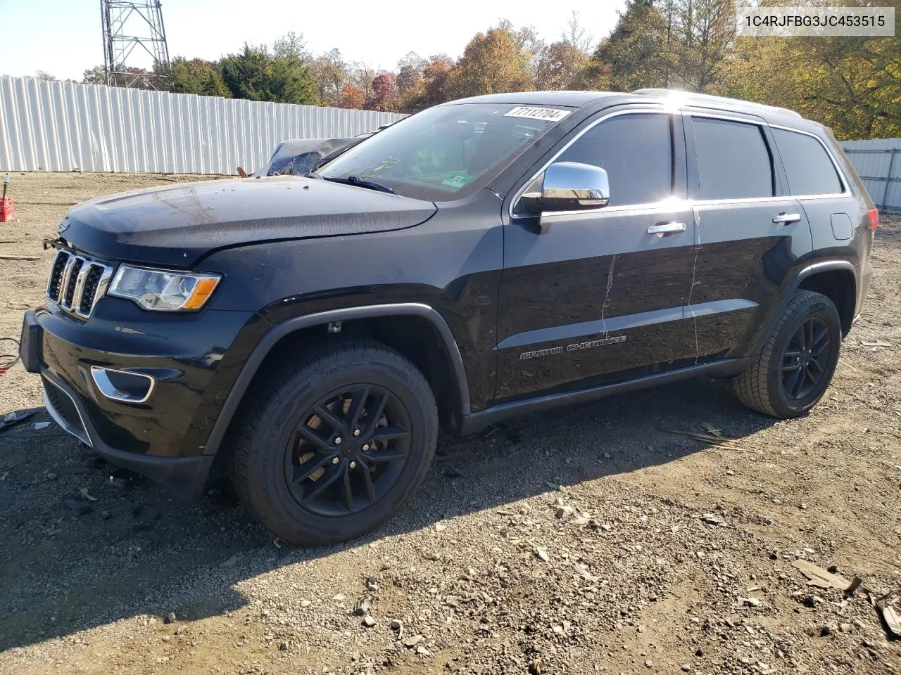 2018 Jeep Grand Cherokee Limited VIN: 1C4RJFBG3JC453515 Lot: 77112704