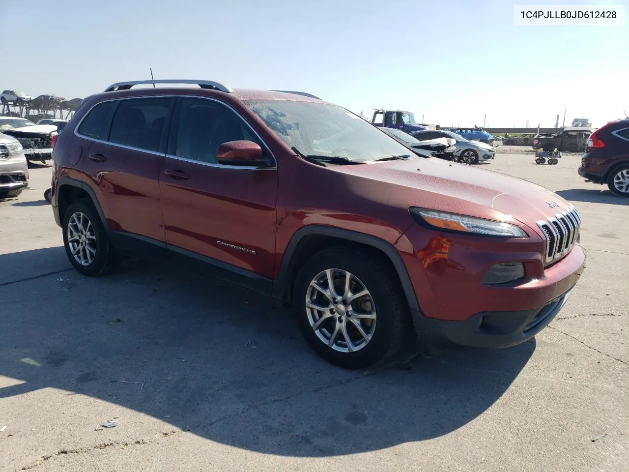 2018 Jeep Cherokee Latitude Plus VIN: 1C4PJLLB0JD612428 Lot: 77528744