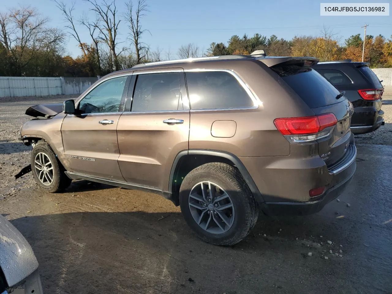 2018 Jeep Grand Cherokee Limited VIN: 1C4RJFBG5JC136982 Lot: 77553964