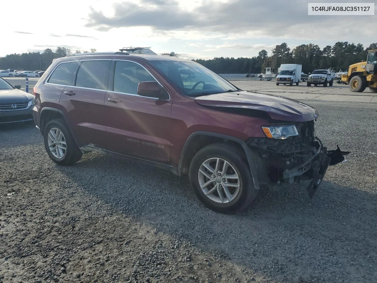 2018 Jeep Grand Cherokee Laredo VIN: 1C4RJFAG8JC351127 Lot: 77562954