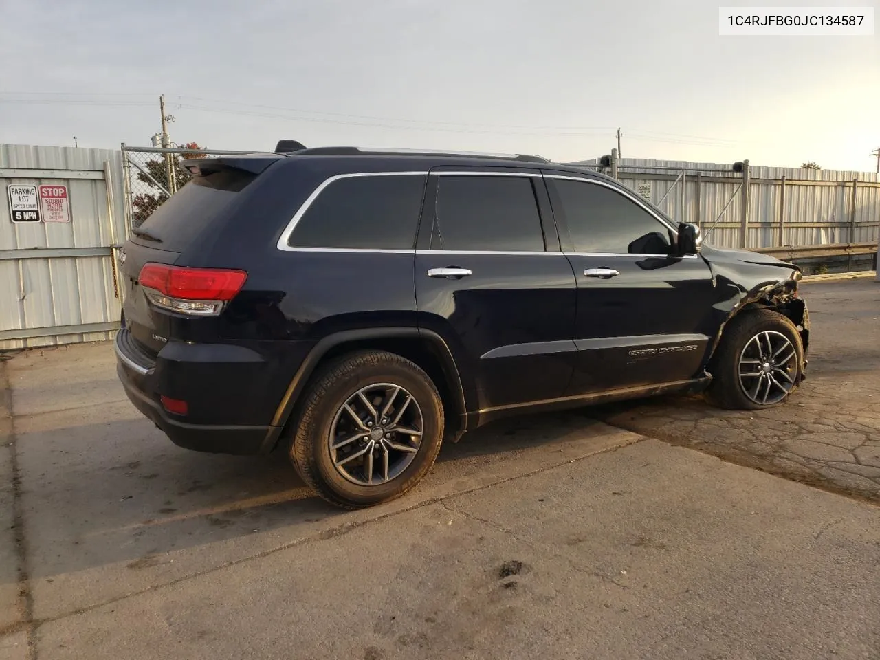 2018 Jeep Grand Cherokee Limited VIN: 1C4RJFBG0JC134587 Lot: 77571014