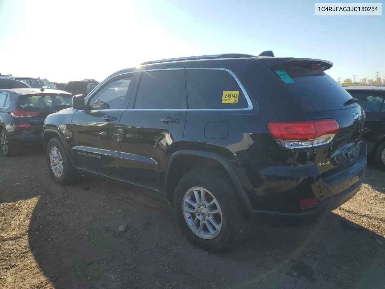 2018 Jeep Grand Cherokee Laredo VIN: 1C4RJFAG3JC180254 Lot: 77625984