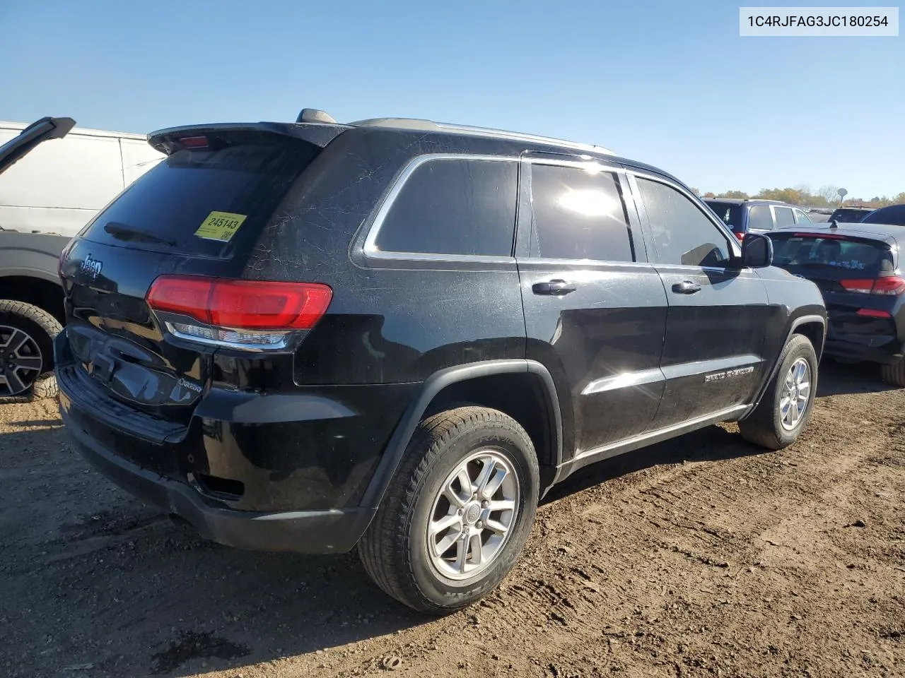 2018 Jeep Grand Cherokee Laredo VIN: 1C4RJFAG3JC180254 Lot: 77625984