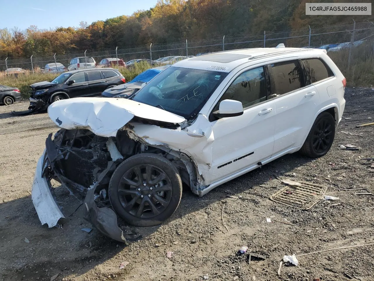 2018 Jeep Grand Cherokee Laredo VIN: 1C4RJFAG5JC465988 Lot: 77878094