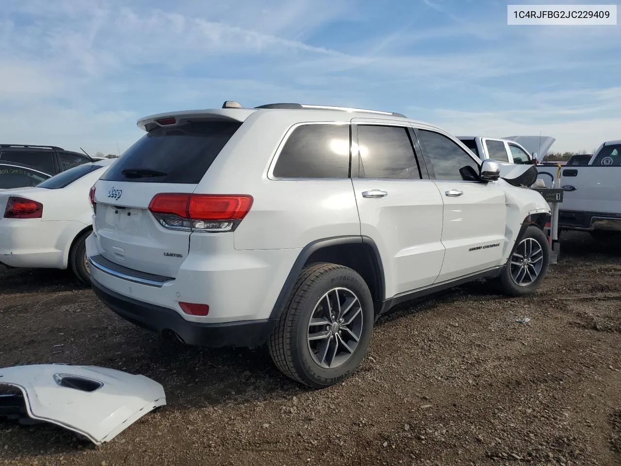 2018 Jeep Grand Cherokee Limited VIN: 1C4RJFBG2JC229409 Lot: 77979604