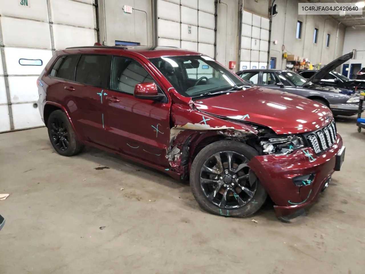 2018 Jeep Grand Cherokee Laredo VIN: 1C4RJFAG4JC420640 Lot: 78212944