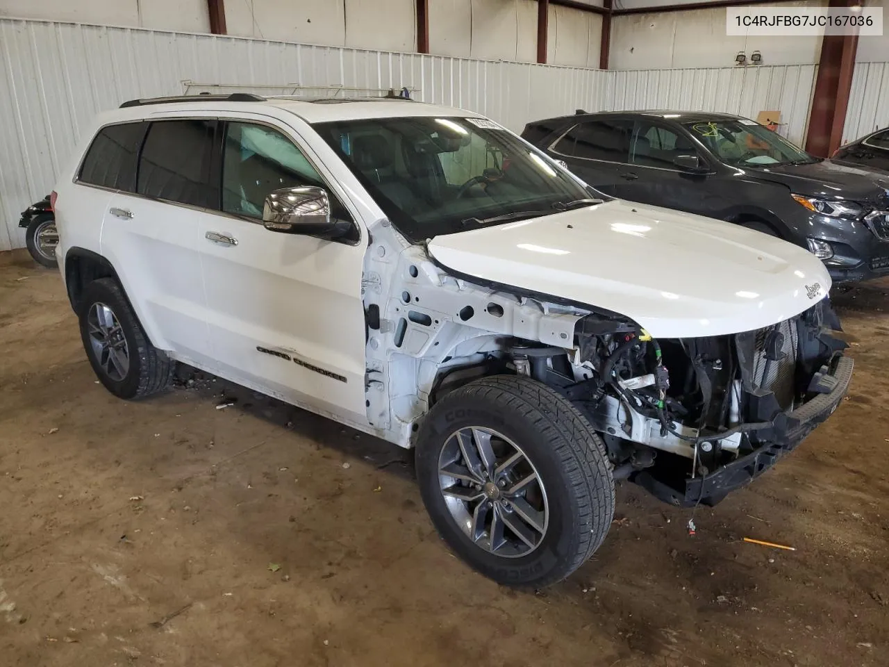 2018 Jeep Grand Cherokee Limited VIN: 1C4RJFBG7JC167036 Lot: 78221364