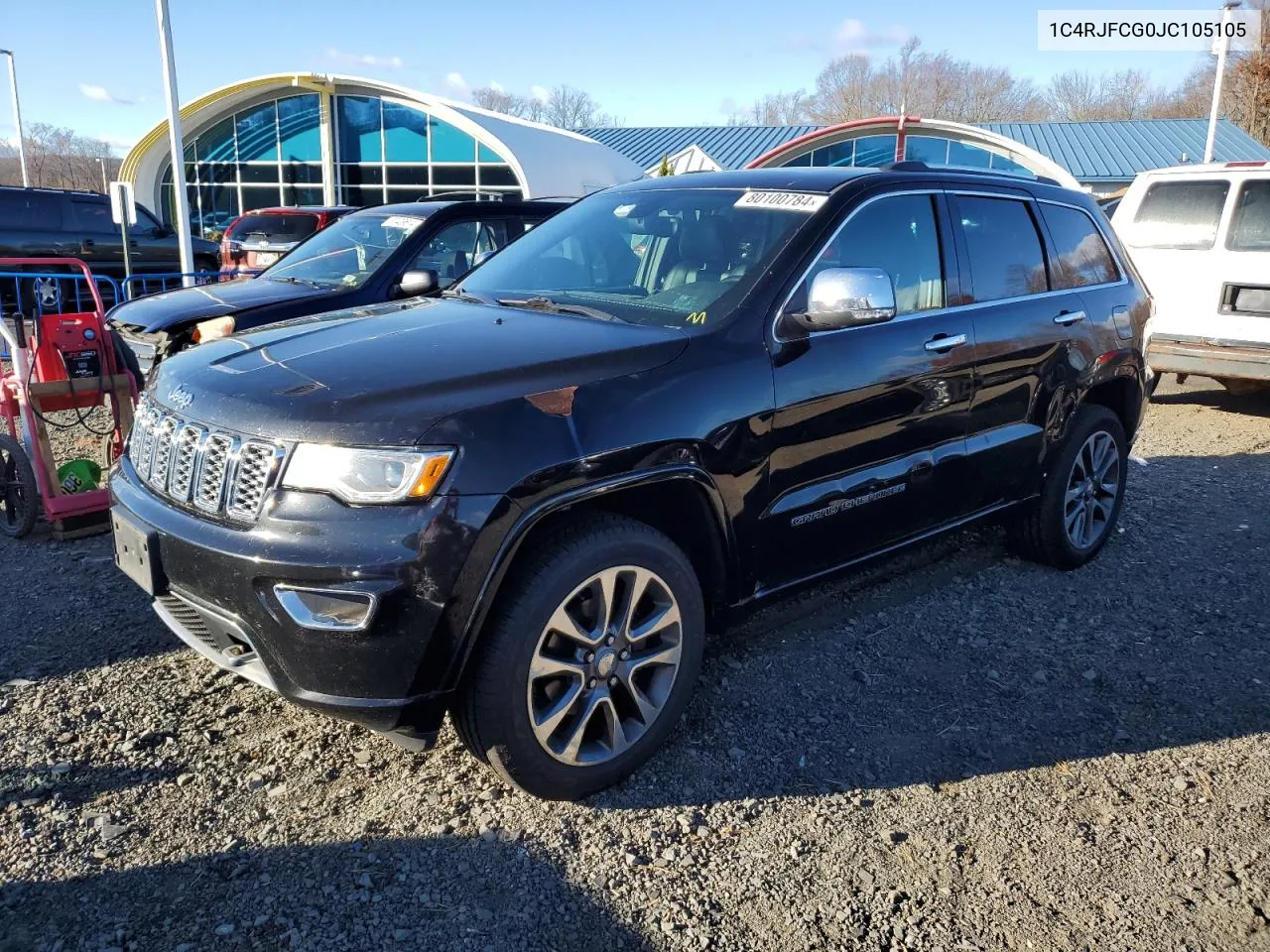 2018 Jeep Grand Cherokee Overland VIN: 1C4RJFCG0JC105105 Lot: 80100784