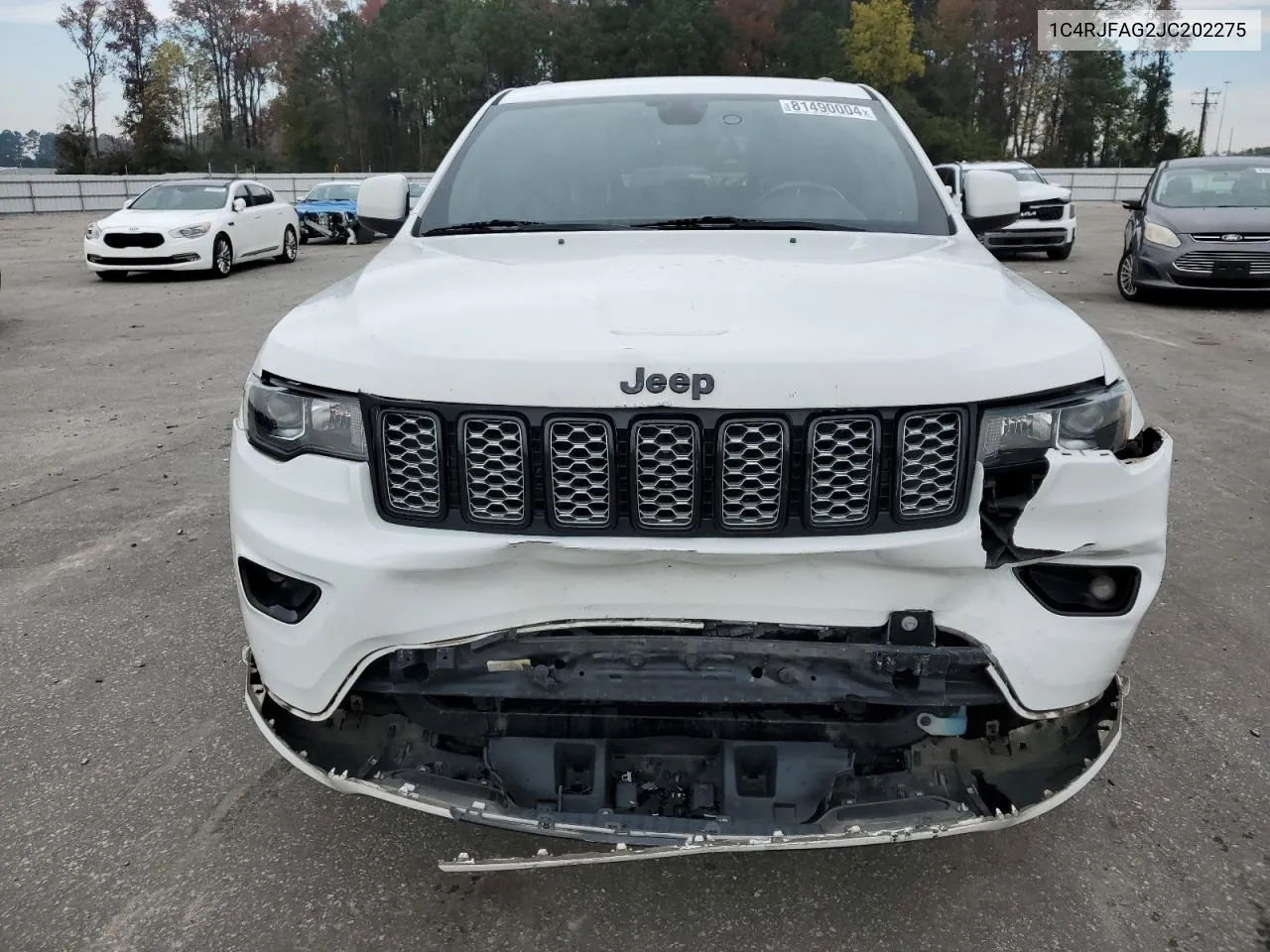 2018 Jeep Grand Cherokee Laredo VIN: 1C4RJFAG2JC202275 Lot: 81490004