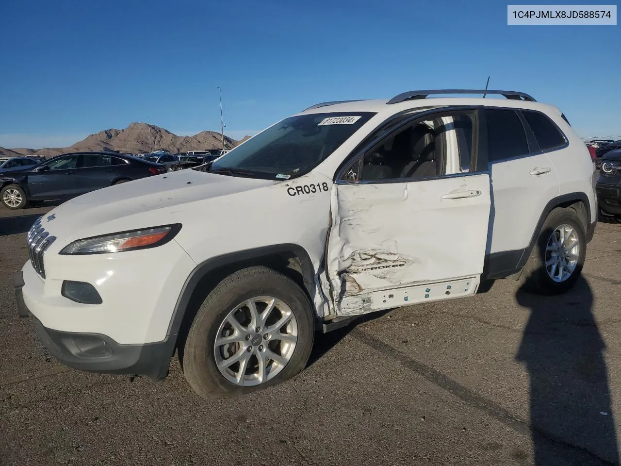 2018 Jeep Cherokee Latitude Plus VIN: 1C4PJMLX8JD588574 Lot: 81723034