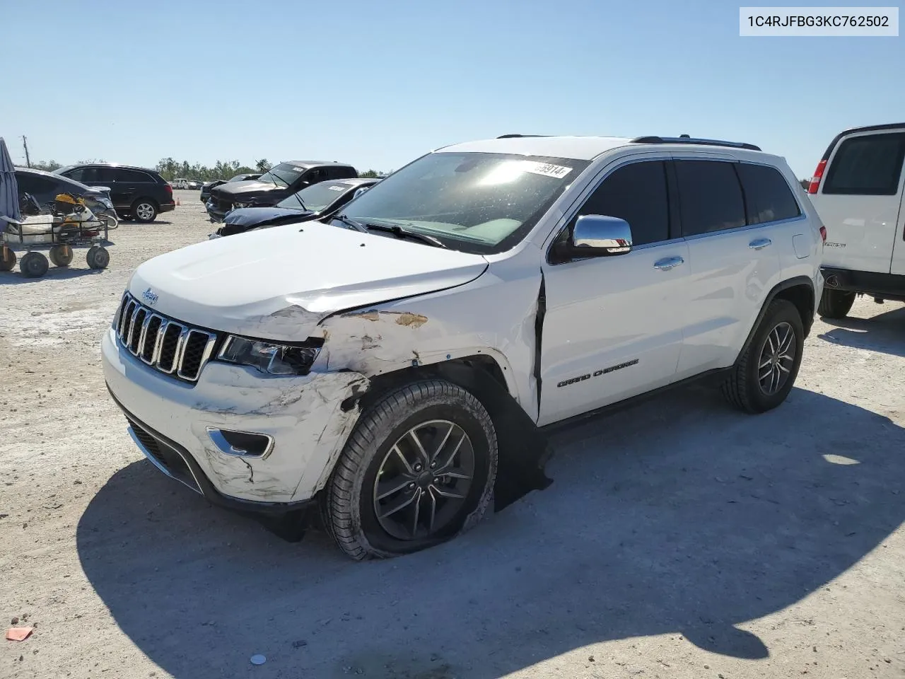 2019 Jeep Grand Cherokee Limited VIN: 1C4RJFBG3KC762502 Lot: 44286914