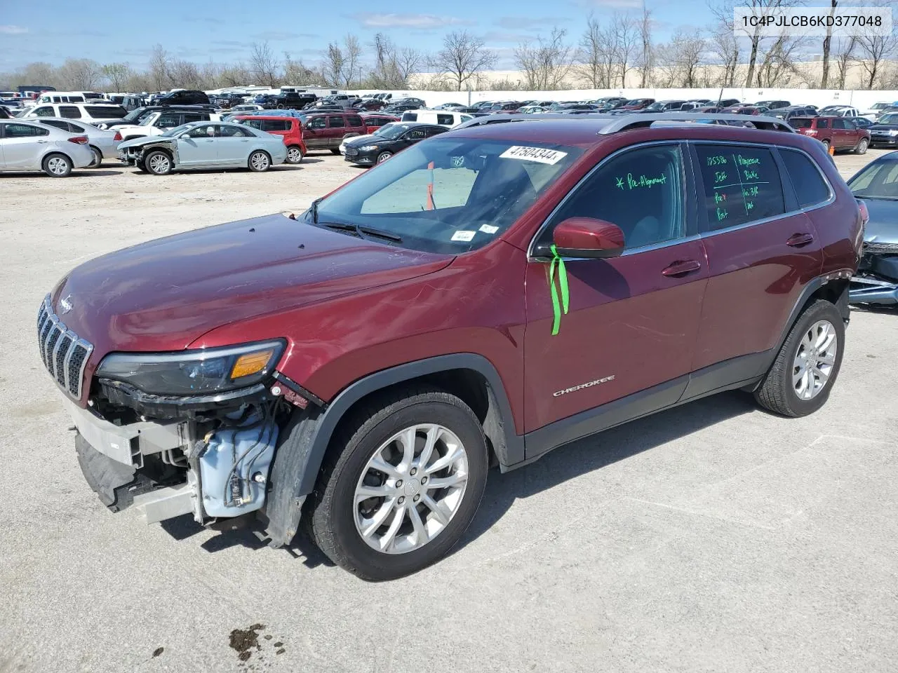 2019 Jeep Cherokee Latitude VIN: 1C4PJLCB6KD377048 Lot: 47504344