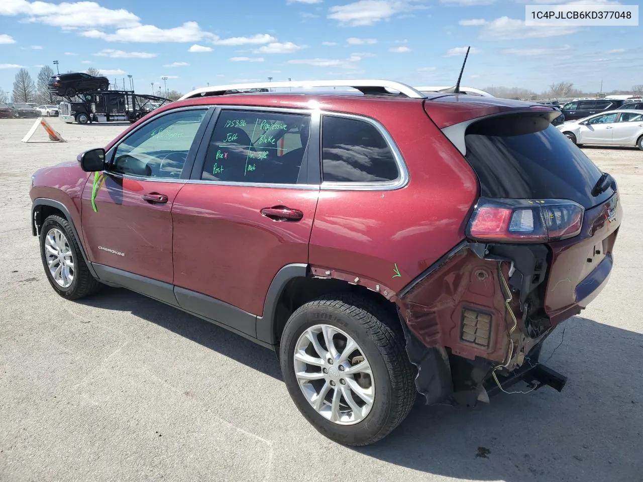 2019 Jeep Cherokee Latitude VIN: 1C4PJLCB6KD377048 Lot: 47504344